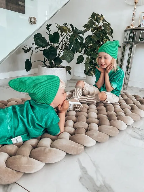 Velvet gevlochten speelmat / matras / playmat