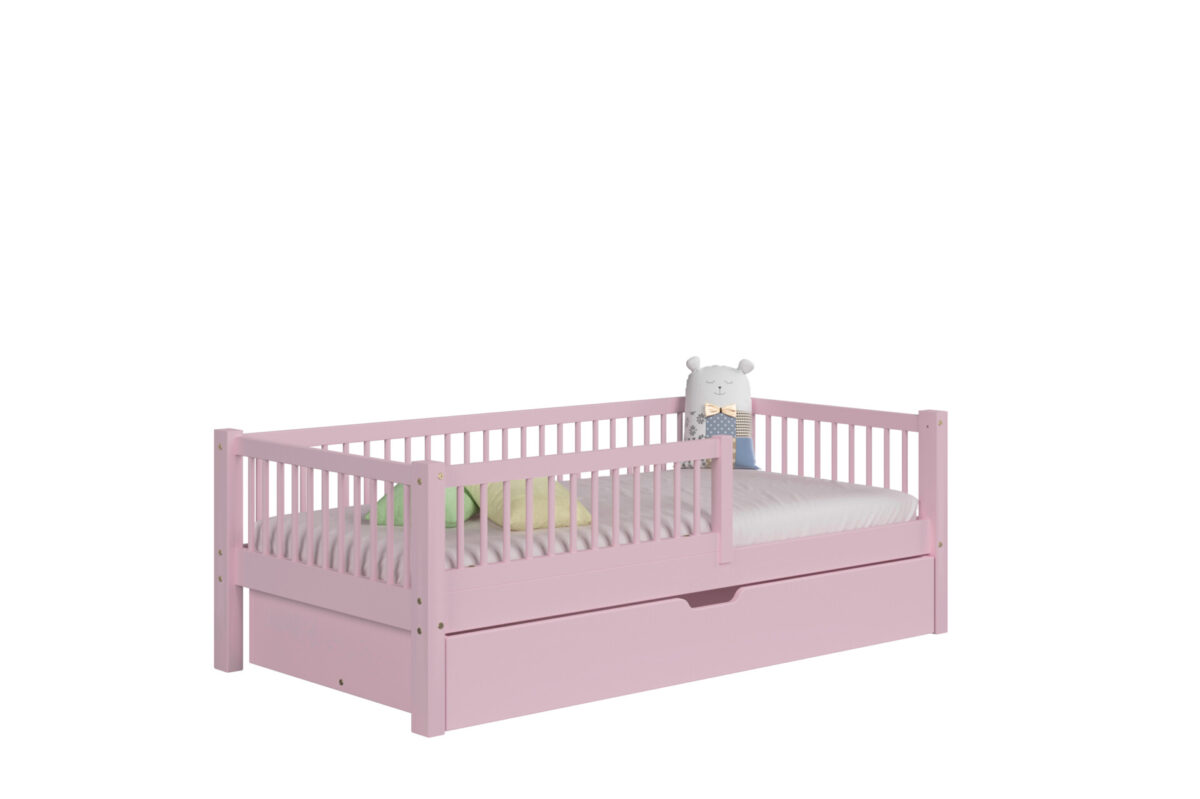 packshot w13 mat_1_rozowy Kinderbed SALICE met lade