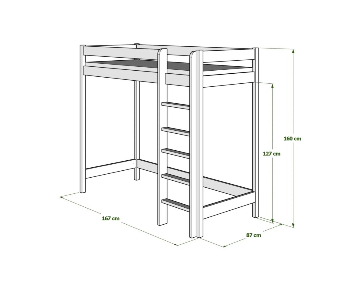 Stapelbed voor kinderen AVELA 160cm