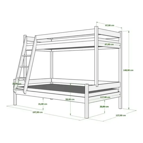Stapelbed voor kinderen FAMILIEN