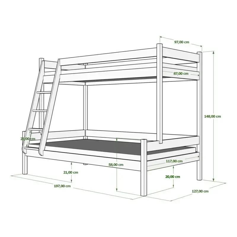 Stapelbed voor kinderen FAMILIEN