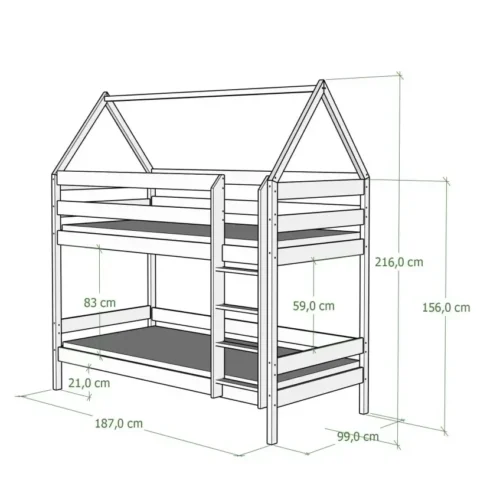 Stapelbed voor kinderen ULMI