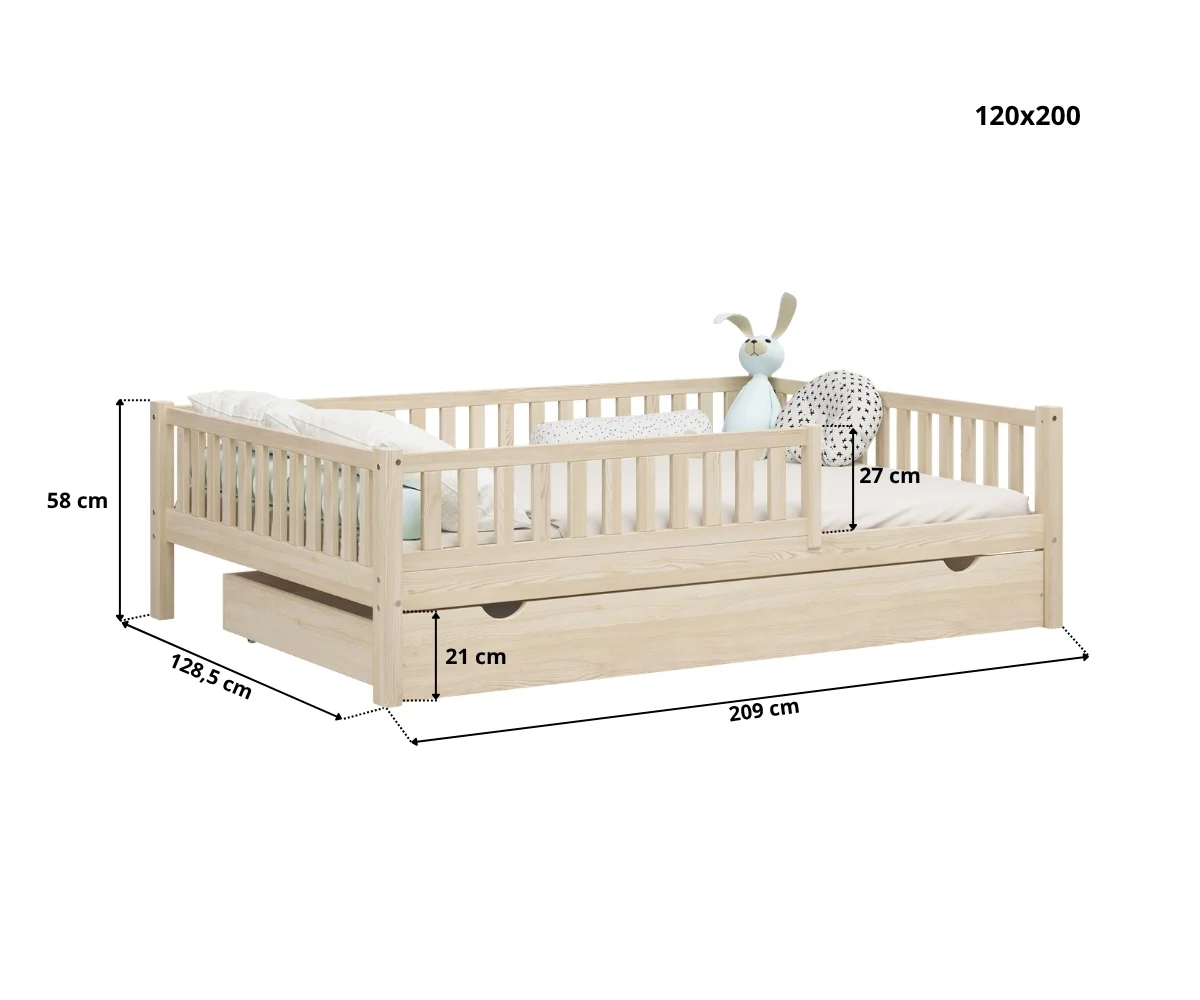 Kinderbed ABETE XL met lade